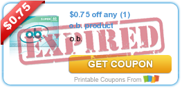 $0.75 off any (1) o.b. product