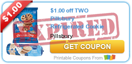 $1.00 off TWO Pillsbury Refrigerated Cookie Dough