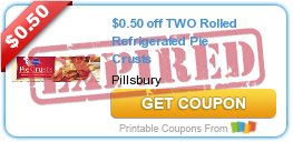 $0.50 off TWO Rolled Refrigerated Pie Crusts