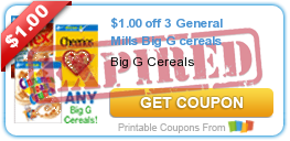 $1.00 off 3 General Mills Big G cereals