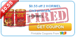 $0.55 off 2 HORMEL Chili products