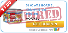 $1.00 off 2 HORMEL Chicken Breast products