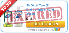 $0.50 off Two (2) Dial Complete Hand Soaps