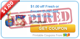 $1.00 off Fresh or Frozen Butterball Whole Turkey
