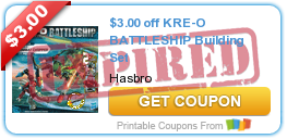 $3.00 off KRE-O BATTLESHIP Building Set