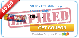 $0.60 off 3 Pillsbury Sweet Rolls