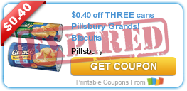 $0.40 off THREE cans Pillsbury Grands! Biscuits