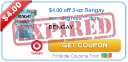 $4.00 off 3-oz Bengay zero degrees™ item