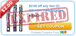 $2.00 off any two (2) REACH Toothbrushes