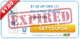 $1.00 off ONE (1) Dove Hair product