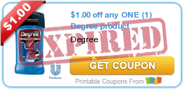 $1.00 off any ONE (1) Degree product