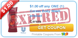 $1.00 off any ONE (1) Caress Body Wash product
