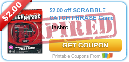 $2.00 off SCRABBLE CATCH PHRASE Game