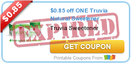 $0.85 off ONE Truvia Natural Sweetener