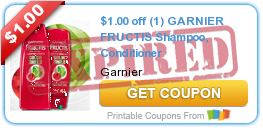 $1.00 off (1) GARNIER FRUCTIS Shampoo, Conditioner