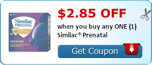 $2.85 off when you buy any ONE (1) Similac® Prenatal