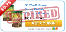 $0.75 off Nature Valley Protein Crunchy Granola