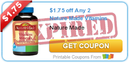 $1.75 off Any 2 Nature Made Vitamins