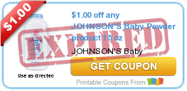 $1.00 off any JOHNSON'S Baby Powder product 15 oz coupon