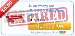 $0.50 off any one HUGGIES Baby Wipes, 40 ct