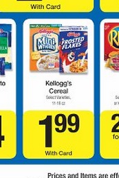 Kellogg's cereal sale at kroger