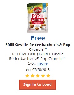 Free Orville Pop Crunch at Kroger