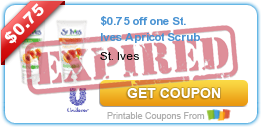$0.75 off one St. Ives Apricot Scrub