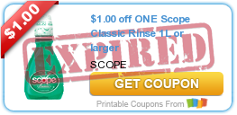 $1.00 off ONE Scope Classic Rinse 1L or larger