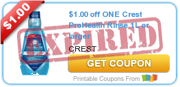 $1.00 off ONE Crest ProHealth Rinse 1L or larger