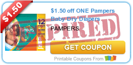 $1.50 off ONE Pampers Baby Dry Diapers
