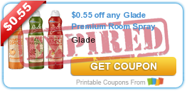 $0.55 off any Glade Premium Room Spray