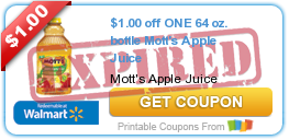 $1.00 off ONE 64 oz. bottle Mott's Apple Juice