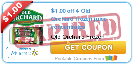 $1.00 off 4 Old Orchard frozen juice concentrates