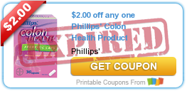 $2.00 off any one Phillips' Colon Health Product