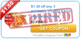 $1.50 off any 3 HORMEL COMPLEATS microwave meals