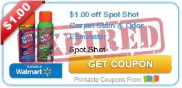 $1.00 off Spot Shot Carpet Stain & Odor Eliminator