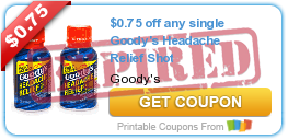 $0.75 off any single Goody's Headache Relief Shot