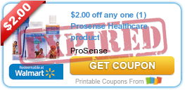 $2.00 off any one (1) Prosense Healthcare product