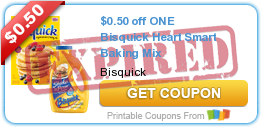 $0.50 off ONE Bisquick Heart Smart Baking Mix