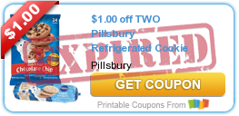 $1.00 off TWO Pillsbury Refrigerated Cookie Dough