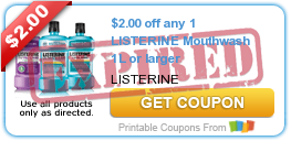 $2.00 off any 1 LISTERINE Mouthwash 1L or larger