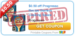 $0.50 off Progresso Recipe Starters Cooking Sauce