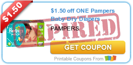 $1.50 off ONE Pampers Baby Dry Diapers