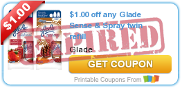 $1.00 off any Glade Sense & Spray twin refill