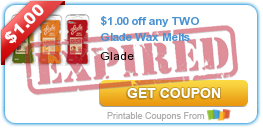 $1.00 off any TWO Glade Wax Melts