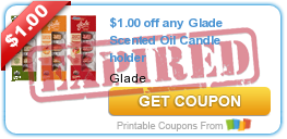 $1.00 off any Glade Scented Oil Candle holder