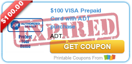 $100 VISA Prepaid Card with ADT purchase