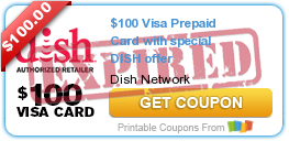 $100 Visa Prepaid Card with special DISH offer