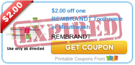 $2.00 off one REMBRANDT Toothpaste or Mouthwash