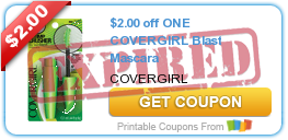 $2.00 off ONE COVERGIRL Blast Mascara